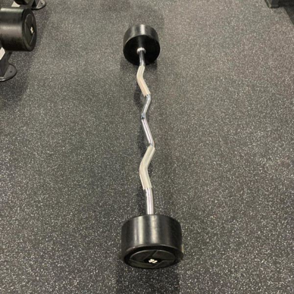 Набор изогнутых обрезиненных штанг (шаг 5 кг, 5 шт) 35-55 кг PROFI-FIT