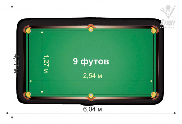 Стол бильярдный Лофт шпон