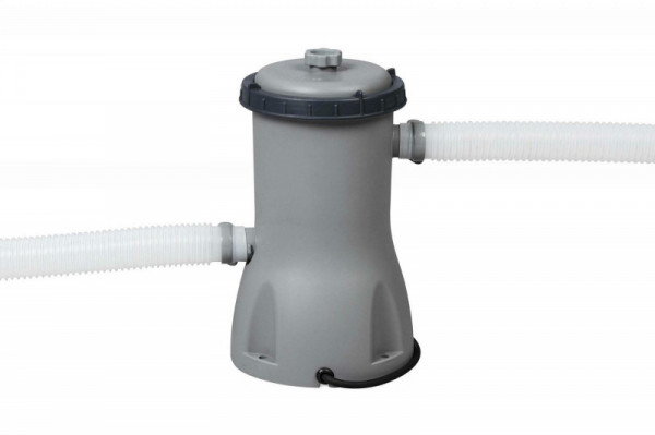 Каркасный бассейн Bestway Power Steel 488х244х122см, 11532л, фил.-насос 3028л/ч, лестница, тент, попл.-доз.
