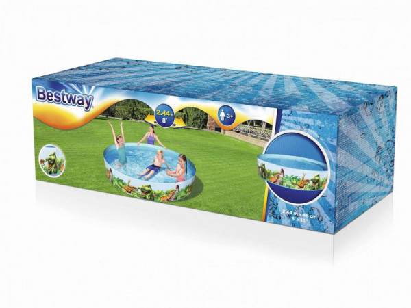Детский бассейн Bestway 244х46см "Динозавр" 2074л, от 3 лет
