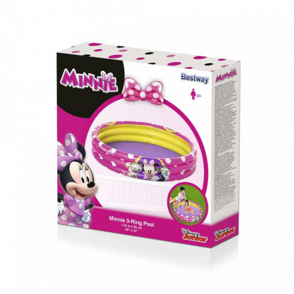 Детский надувной бассейн Bestway 122x25см "Minnie Mouse" 140л, от 2 лет