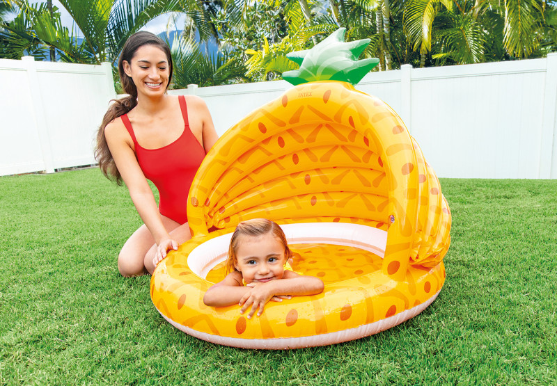 Детский надувной бассейн Intex 102х94см "Ананас" 45л, 1-3 лет