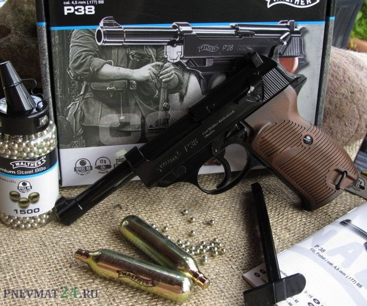 Пневматический пистолет вальтер Umarex Walther P38 4,5 мм
