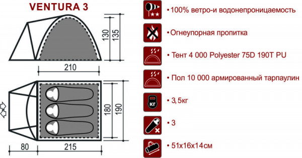 Палатка VENTURA 3