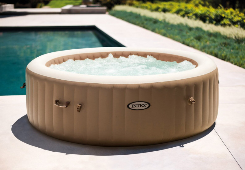 СПА-бассейн Intex 165/216х71см "Bubble Massage" 1098л., круглый, аэромассаж (28428)