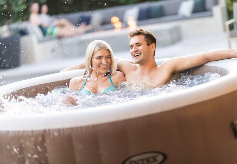 СПА-бассейн Intex 165/216х71см "Bubble Massage" 1098л., круглый, аэромассаж (28428)