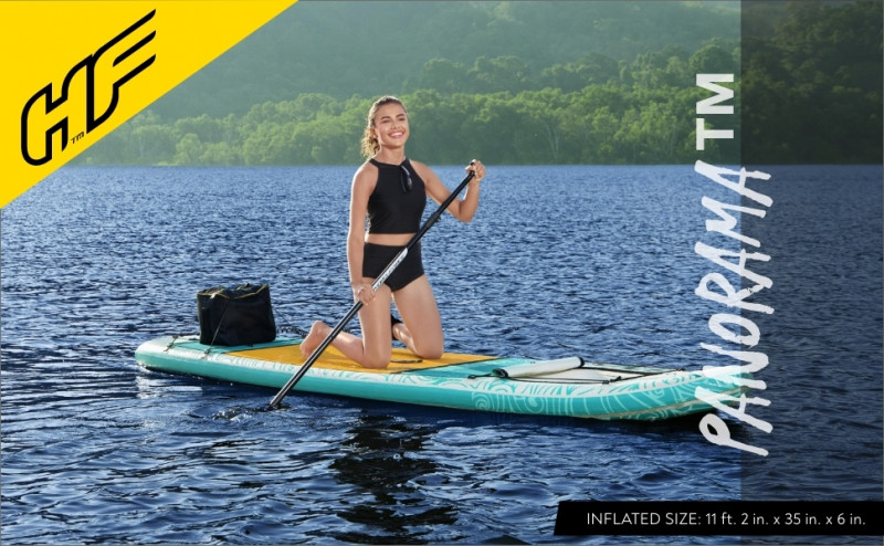 SUP-доска Bestway "Panorama" 340х89х15см, насос, весло, лиш, ремнабор, сумка, до 150кг (65363 BW)