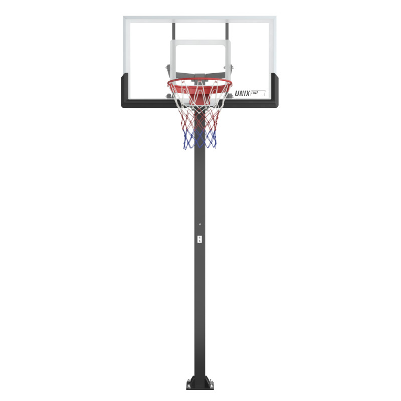 Баскетбольная стойка стационарная UNIX Line B-Stand-PC 54"x32" R45 H230-305 см