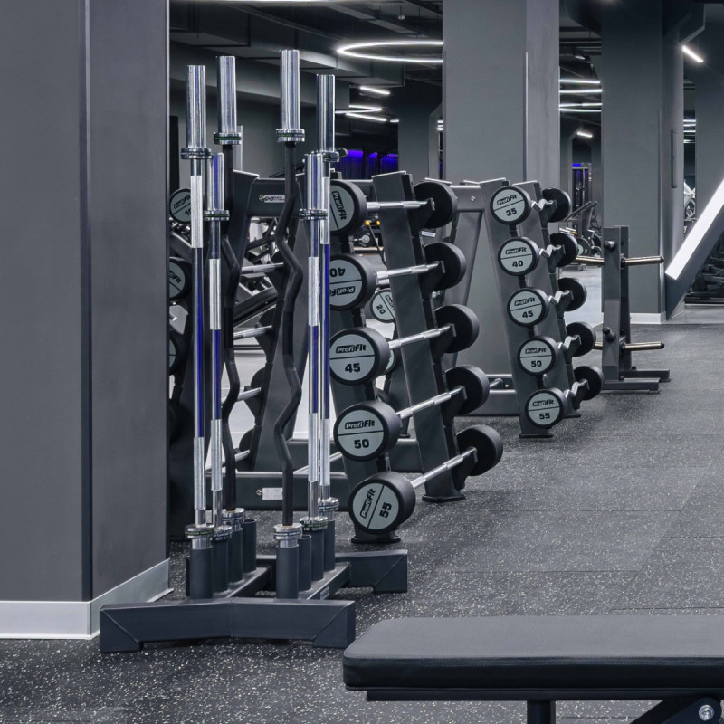 Набор изогнутых полиуретановых штанг (шаг 5 кг, 5 шт) 35-55 кг PROFI-FIT