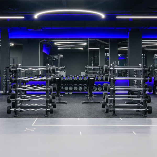 Набор прямых полиуретановых штанг (шаг 5 кг, 5 шт) 35-55 кг PROFI-FIT