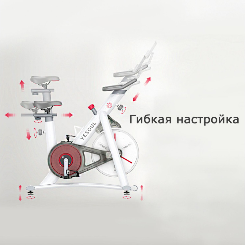 Велотренажер Yesoul Smart M1 WHITE с нагрудным пульсометром