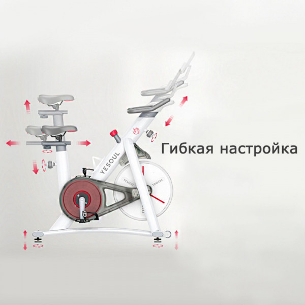 Велотренажер Yesoul Smart M1 WHITE с нагрудным пульсометром