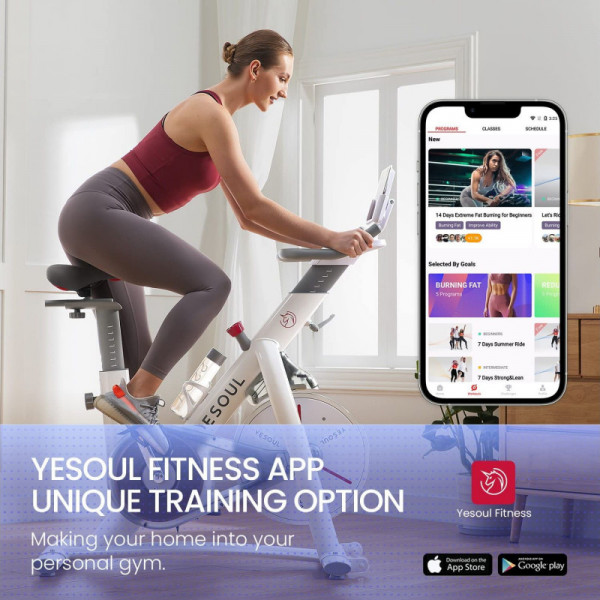 Велотренажер Yesoul Smart M1 WHITE с нагрудным пульсометром